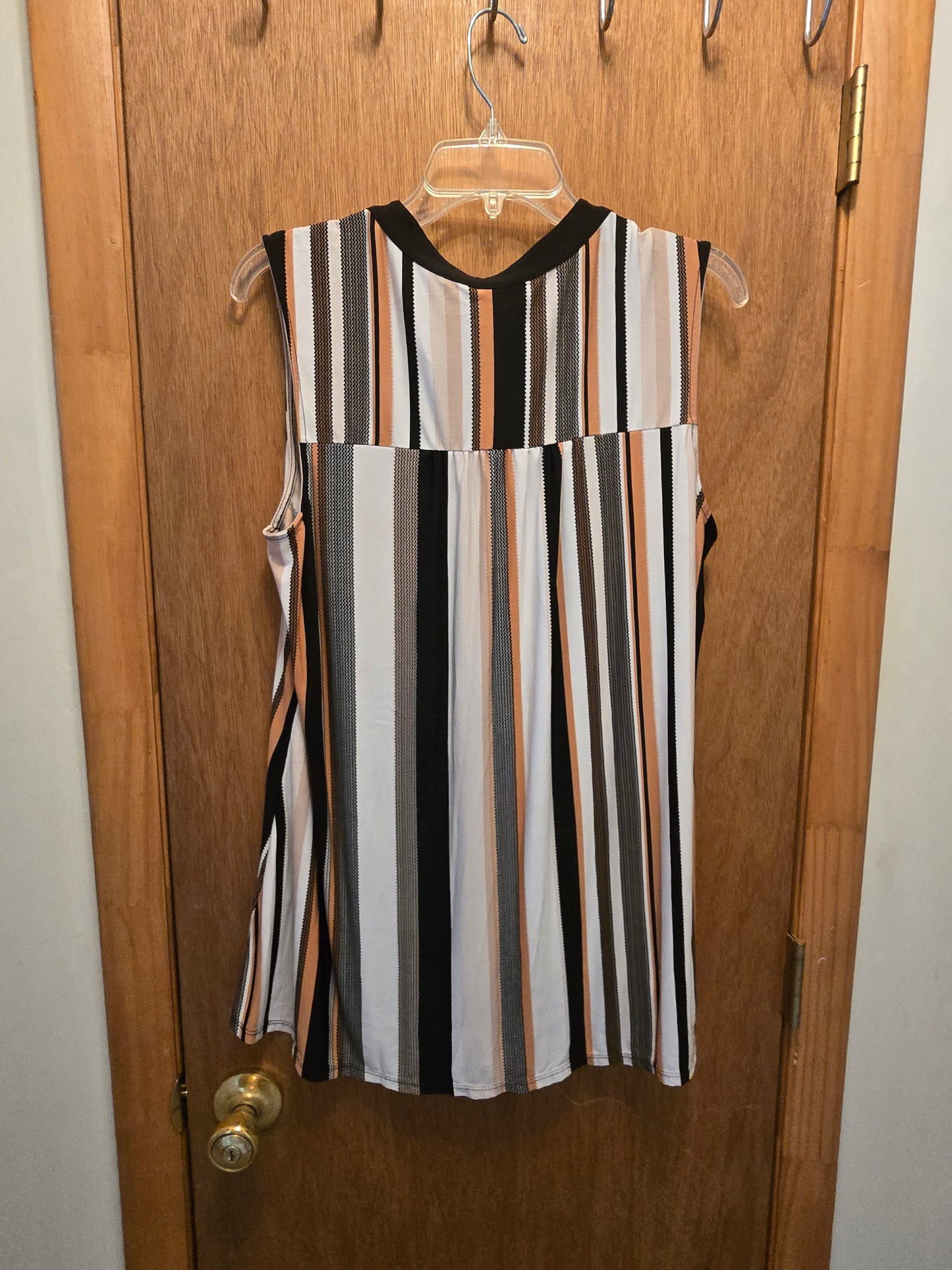 WESTBOUND Woman Black White long Sleeve Button front Blouse 16w